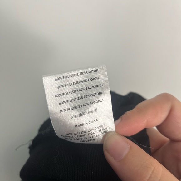 Lazy oaf Weirdo Romper size uk 6 us 2 black/red/pink heart - Picture 10 of 10